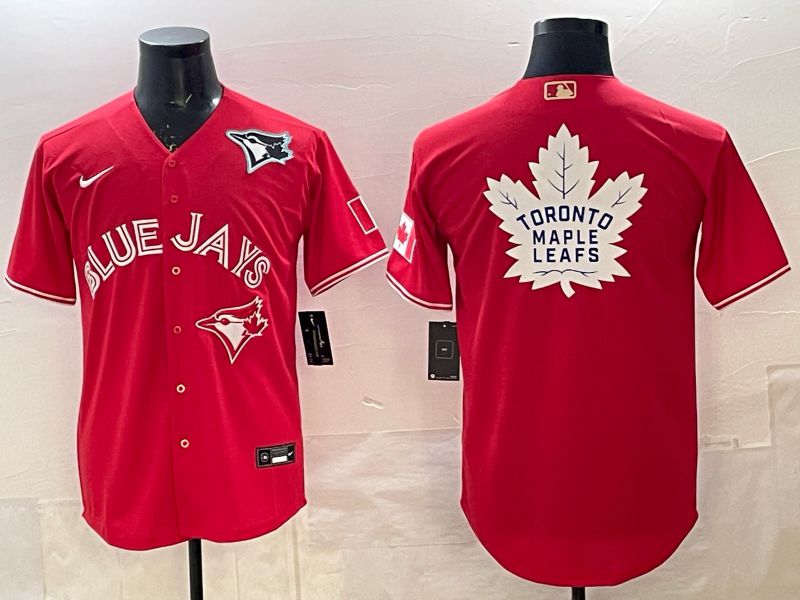 Men 2025 Toronto Blue Jays Blank Red Game Nike MLB Jersey style 013